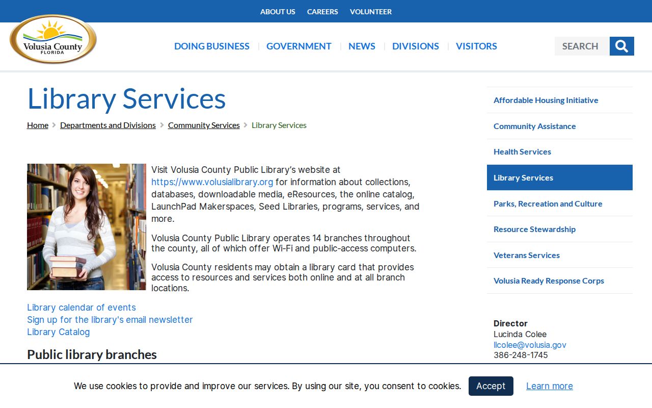 Volusia County city directory research through public library branches