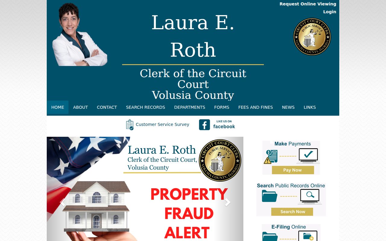 Volusia County residents directory Clerk records home